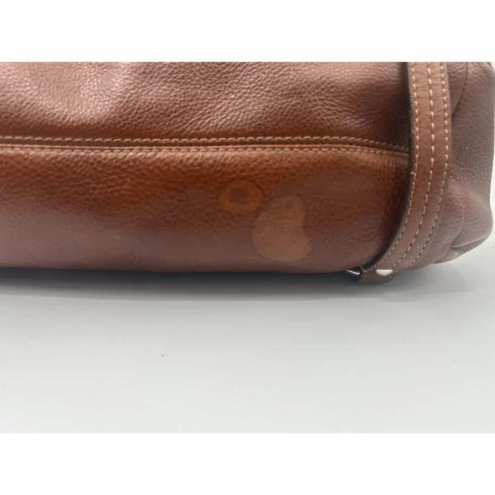 Coach F17566 Alexandra Brown Leather Tote Bag Convertible Crossbody Purse